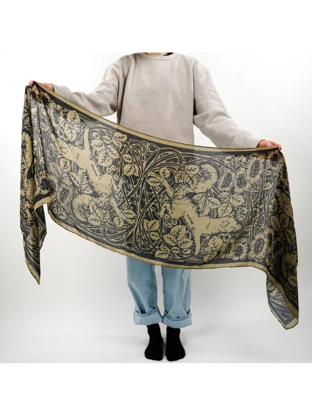 Heading Brambles Scarf Boho Literary Festival Fairy Ren Faire Renaissance